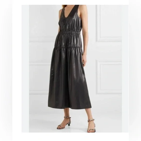 Tibi Pants & Jumpsuits | Tibi Liquid Draped Shirred Coulotte | Color: Black | Size: 00 | Carolew's Closet